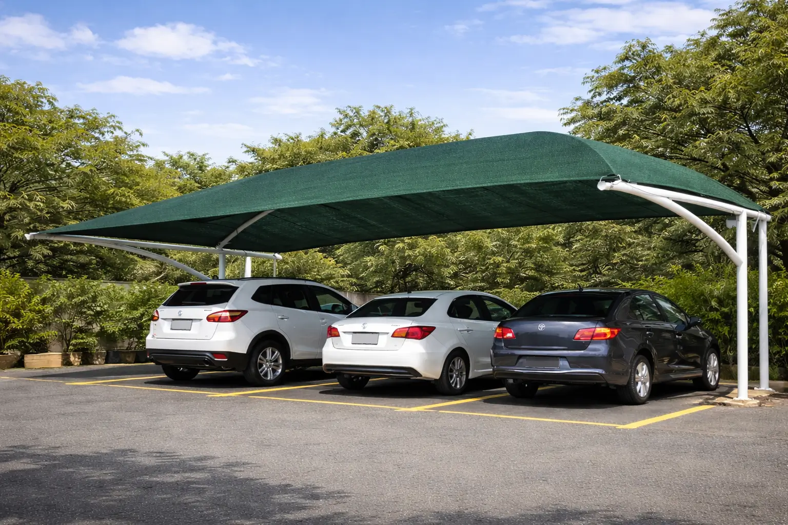Tela de Sombreamento para Estacionamento em Gramado